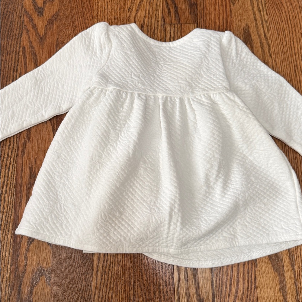 Janie and Jack White Quilted Dress & Bloomers Set 6–12M - Picture 4 of 6